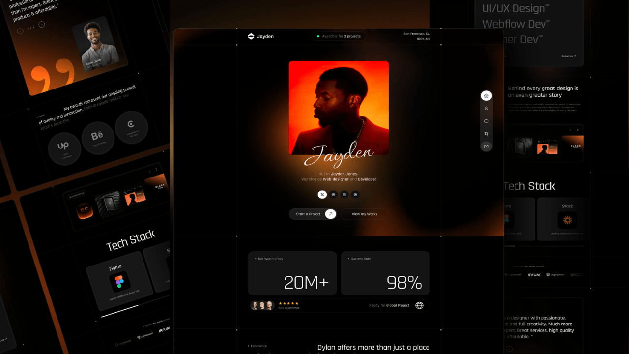 Jayden – Personal Portfolio WordPress Theme Free Download