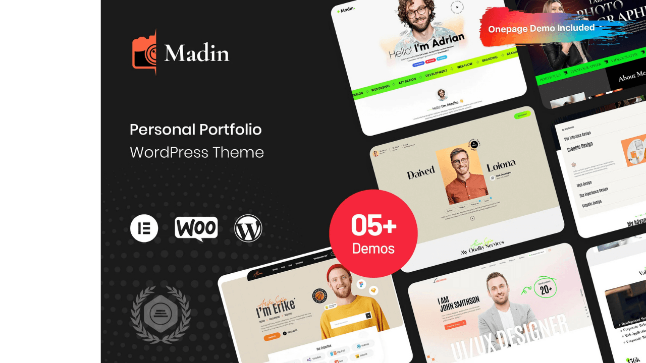 Madin - Personal Portfolio WordPress Theme