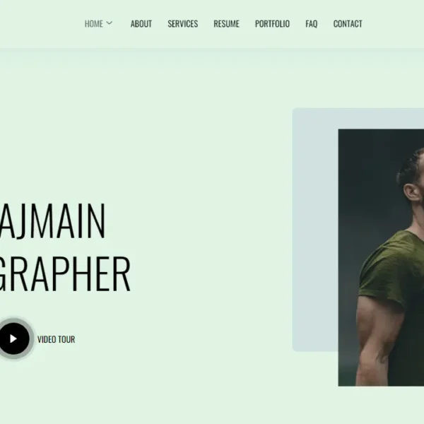 Portfolio For Photography Elementor Template Download