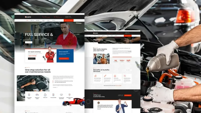 Elementor Template For Auto Services