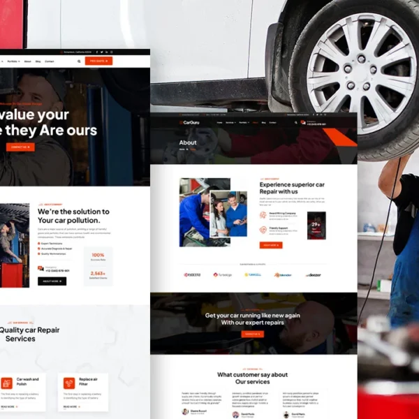 Elementor Template For Car Repair