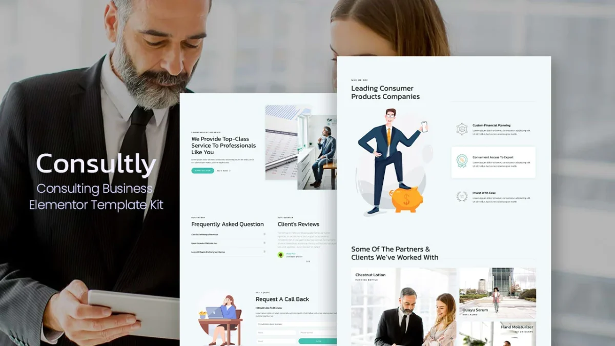 Elementor Template For Business Consulting