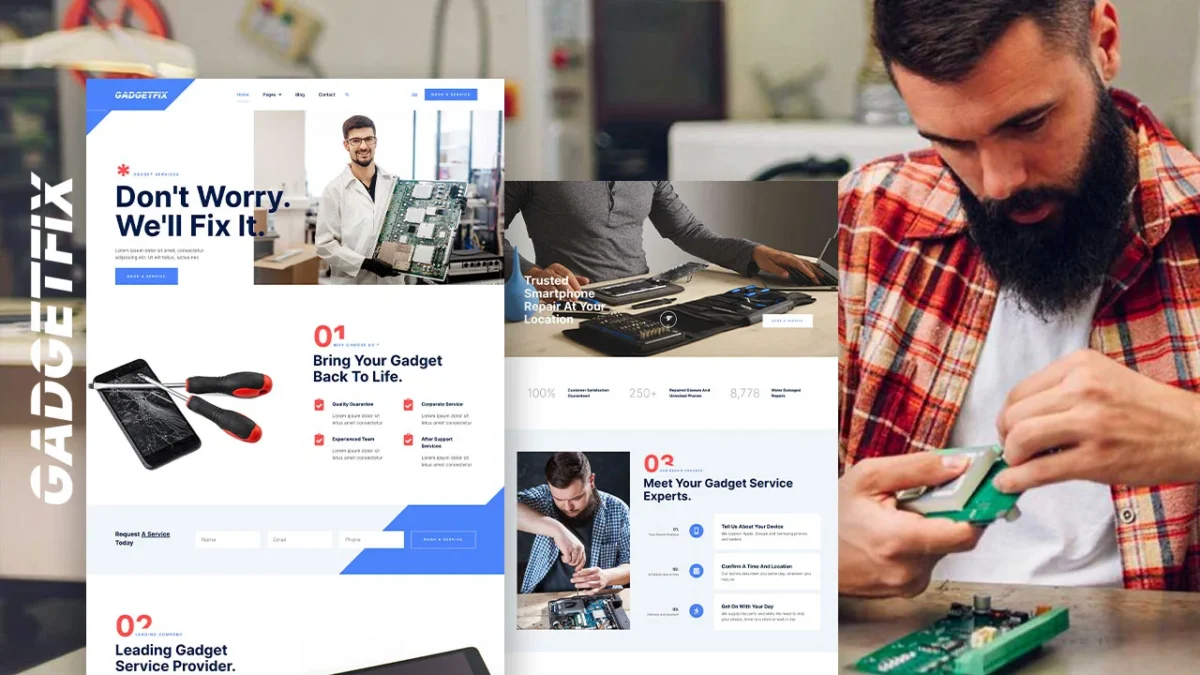 Elementor Template For Mobile Computer Repair