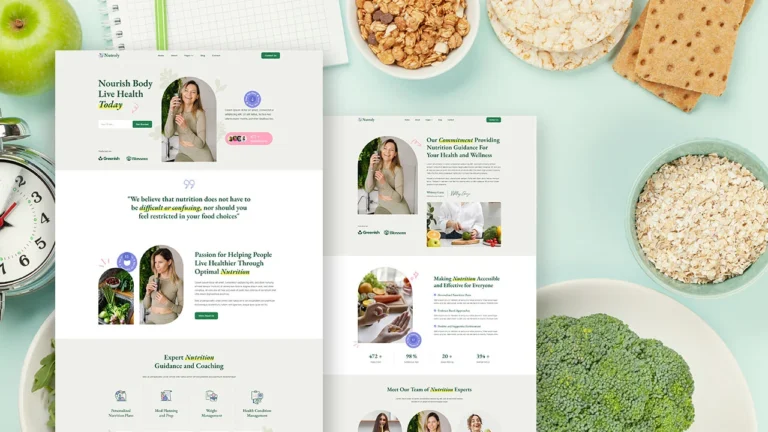 Elementor Template For Nutrition Coach