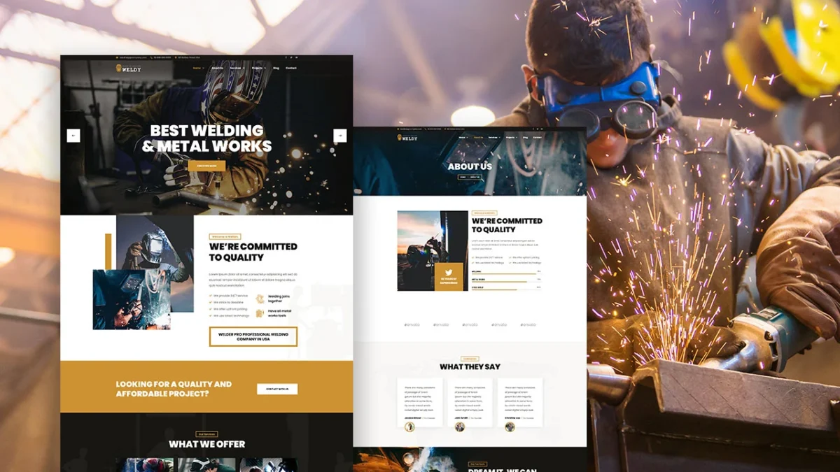 Elementor Template For Welding Services