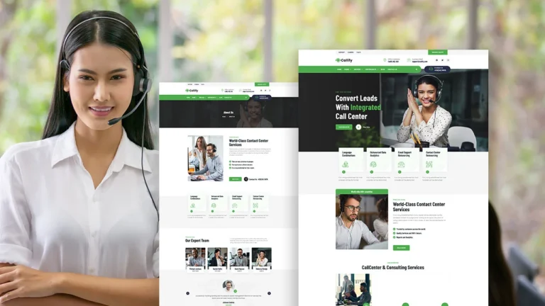 Elementor Template For Call Center Elementor Template For Call Center Modern WordPress Website Elementor Template