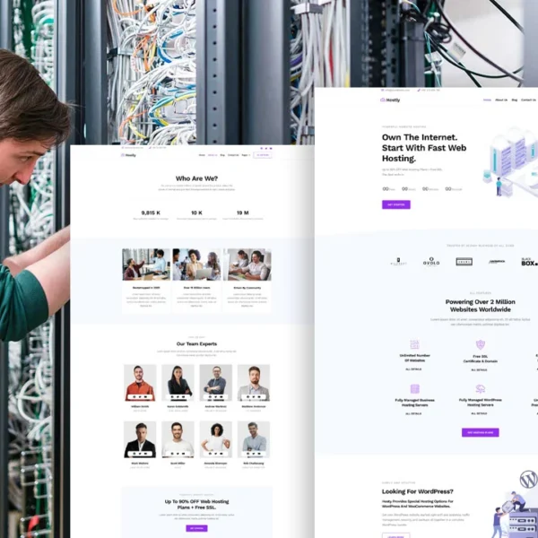 Elementor Template For Web Hosting Service WordPress Website