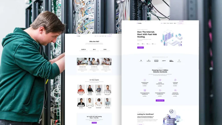 Elementor Template For Web Hosting Service WordPress Website