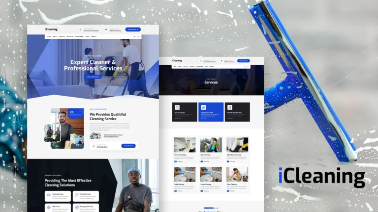 Elementor Template For Cleaning Services