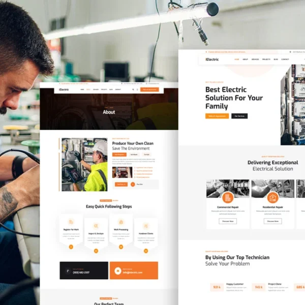 Elementor Template For Electrical Services