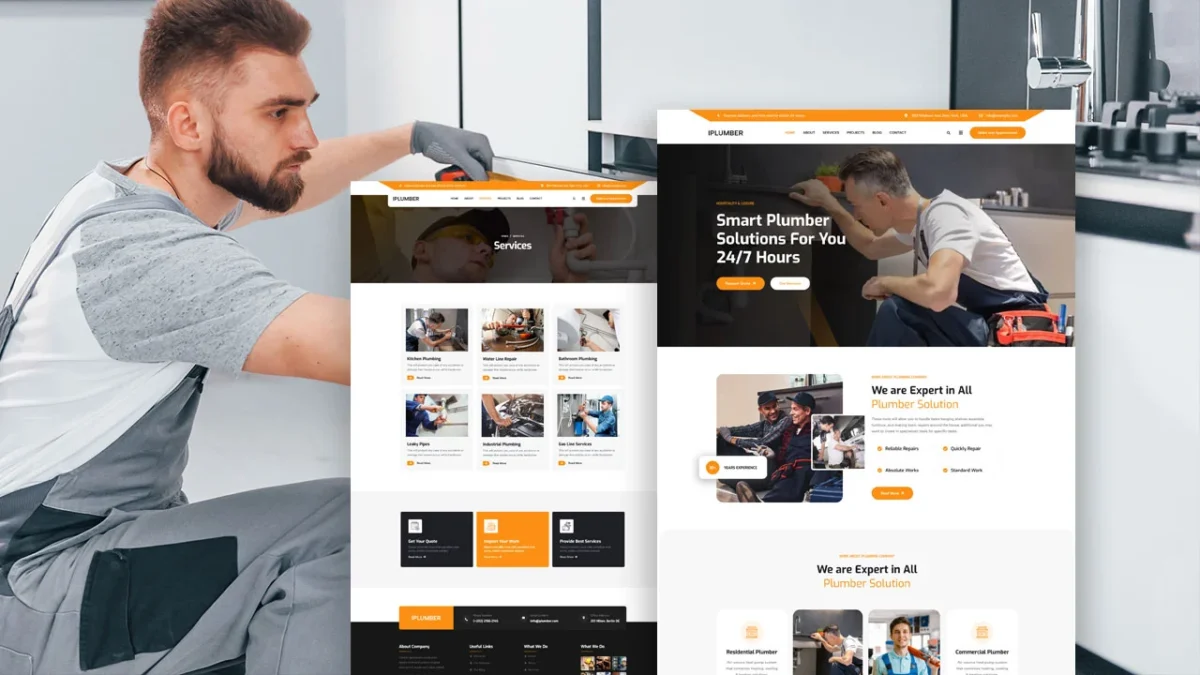 Elementor Template For Plumbing Services