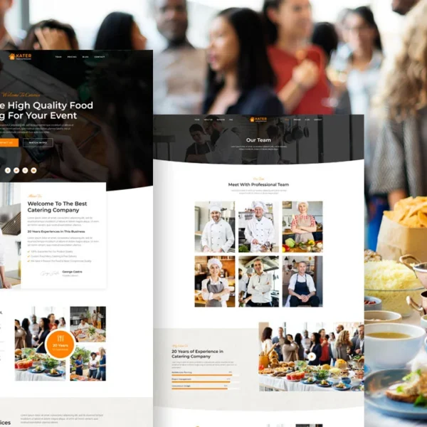 Elementor Template For Catering Services