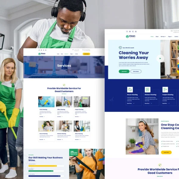 Elementor Template For Cleaning Service