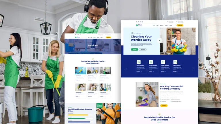 Elementor Template For Cleaning Service