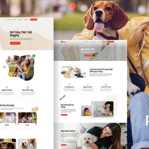 Elementor Template For Pet Care Services