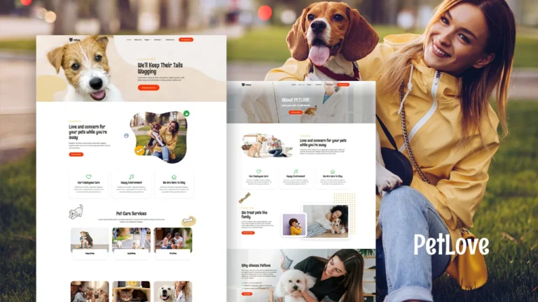 Elementor Template For Pet Care Services