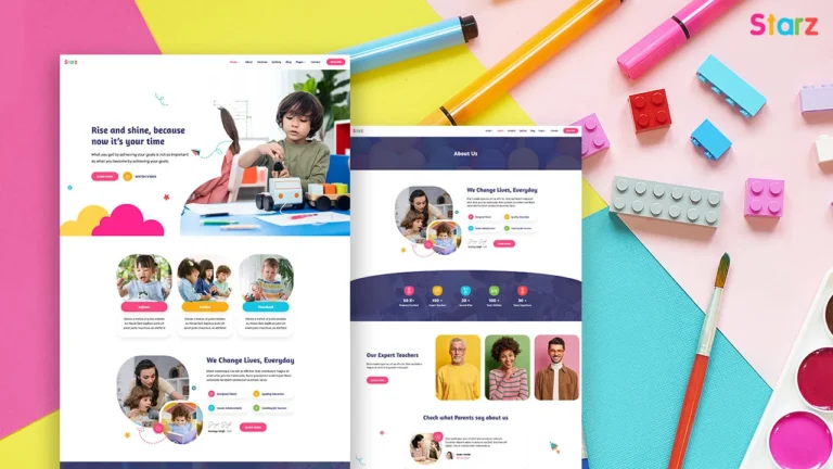 Elementor Template For Online Kindergarten best solution for Online Coaching, Instructors, Tutors, Courses marketplace, Download Now