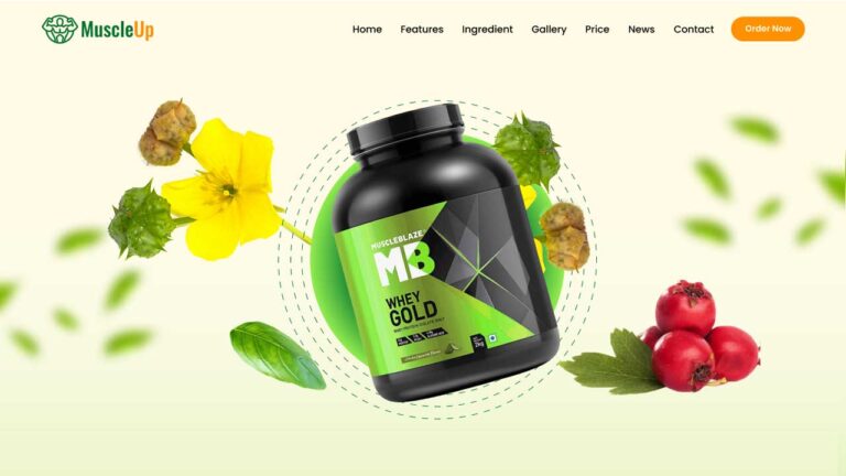 Elementor Template For Supplement Landing Page