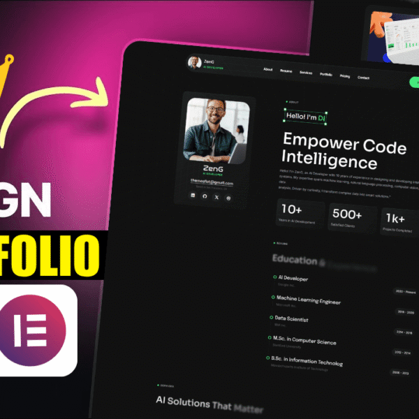 Design a Stunning Portfolio Website to Showcase & Sell Your Digital Services