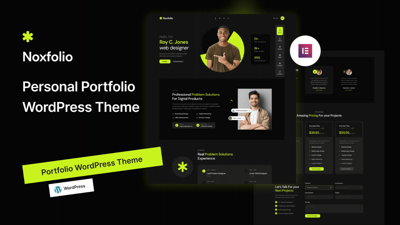 Noxfolio - Portfolio Resume WordPress Theme