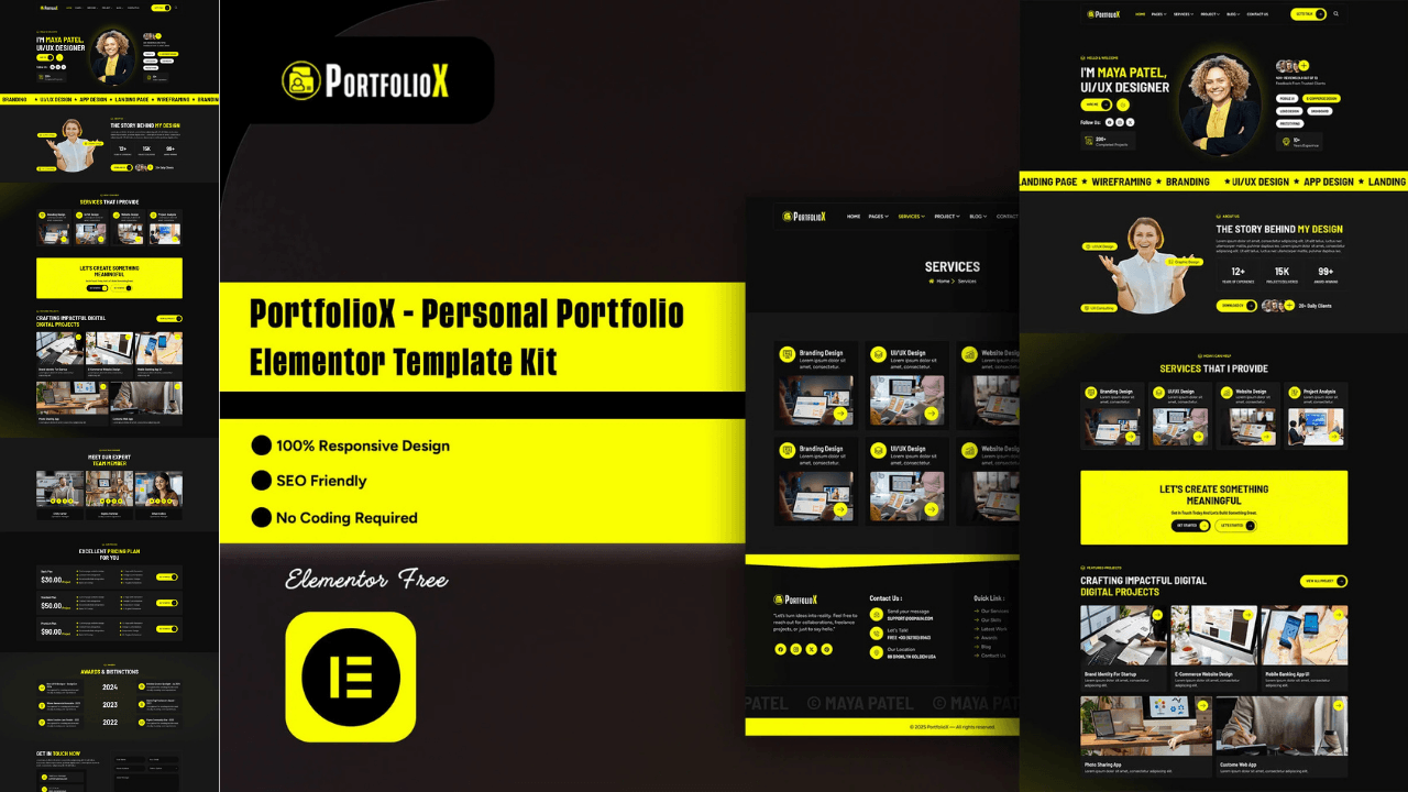 PortfolioX - Personal Portfolio Elementor Template Kit